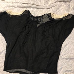 See through black top